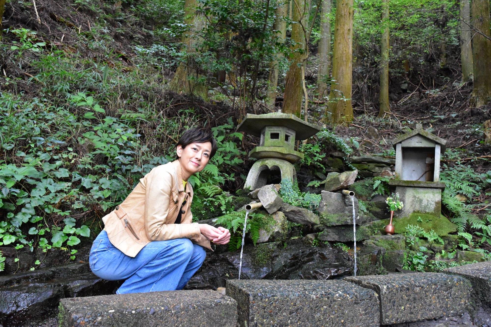「秋本奈緒美が行く　日本名水巡りの旅」の撮影を支援しました！