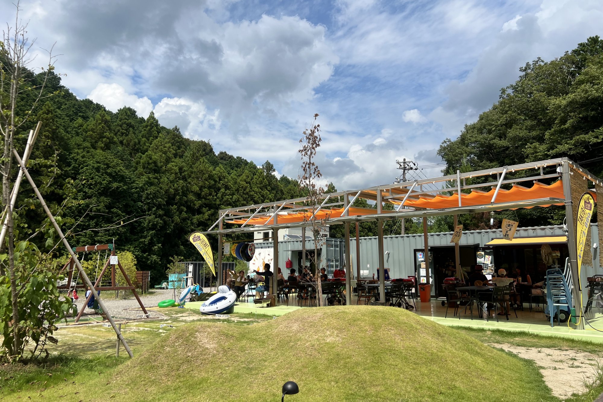 乙女川キャンプ場　焚き火